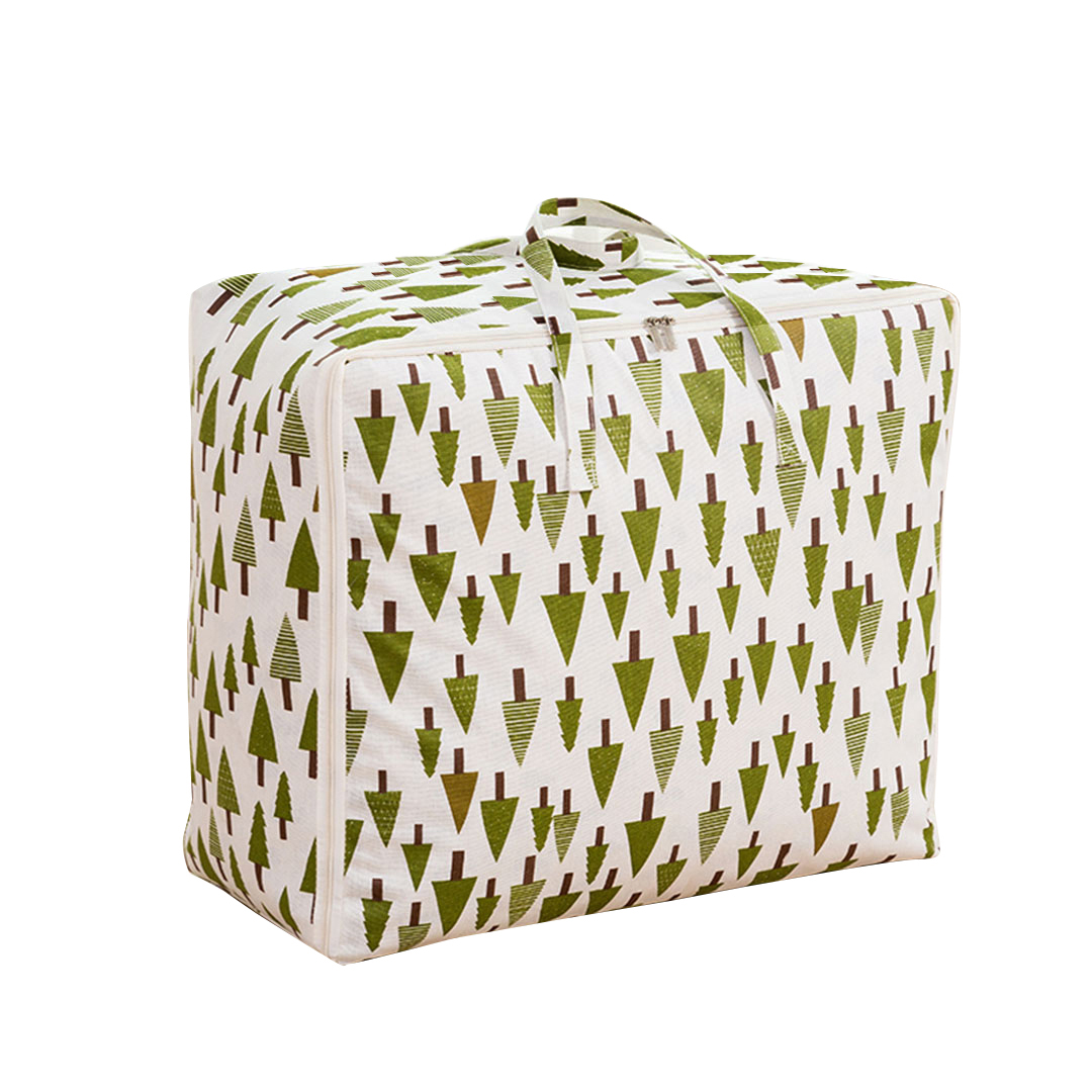 Large Storage Travel Luggage Bag Zipper Green Pine Tree - Free Shipping