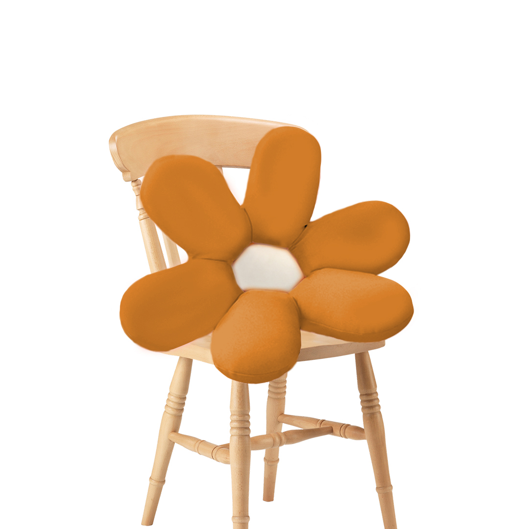 Coffee Daisy Flower Plush Pillow Floor Sofa Cushion - Free Shipping