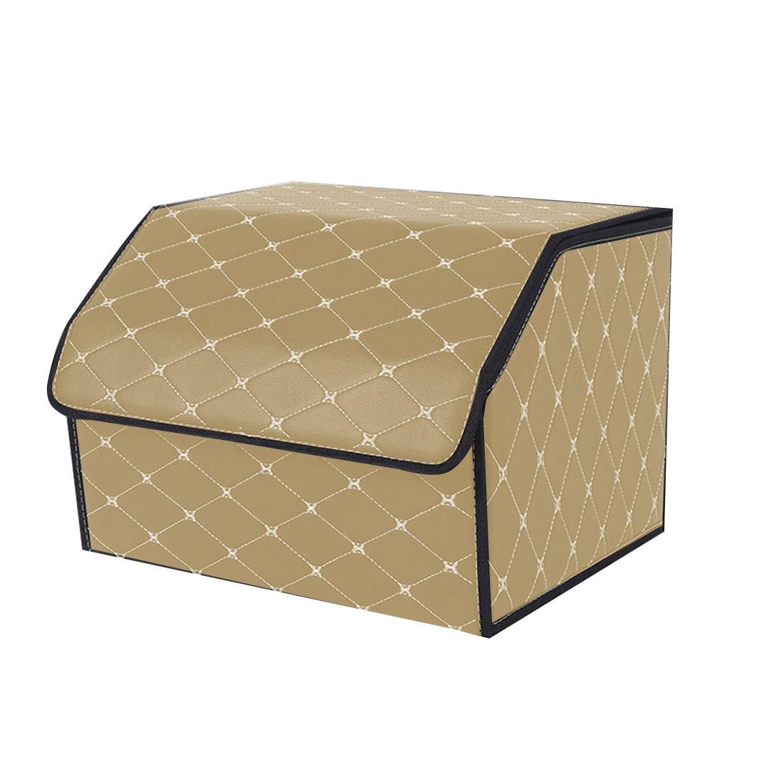 Collapsible Leather Car Boot Functional Storage Box Medium - Free Shipping