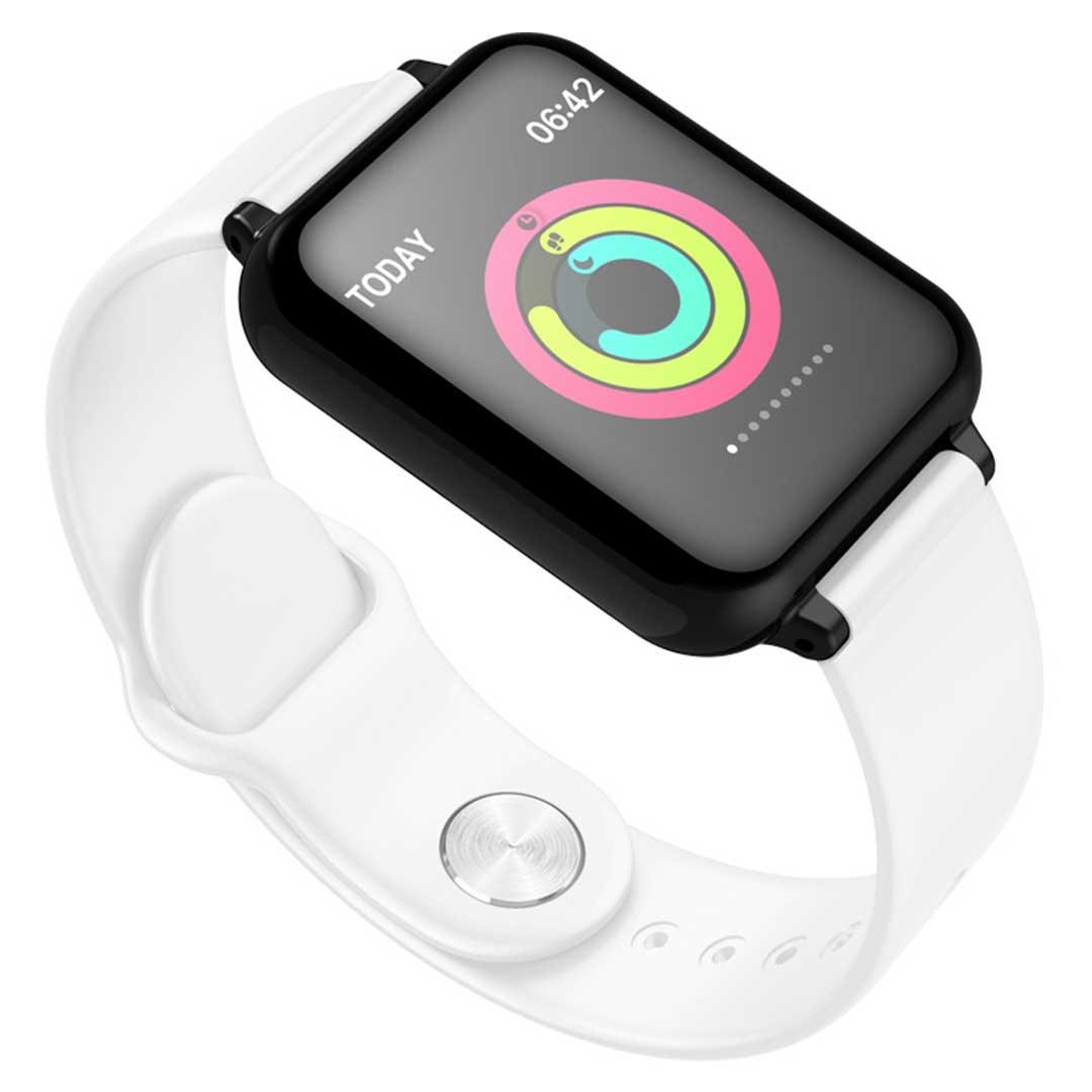 Waterproof Fitness Wrist Smartwatch Heart Rate and Tracker White - Free Shipping