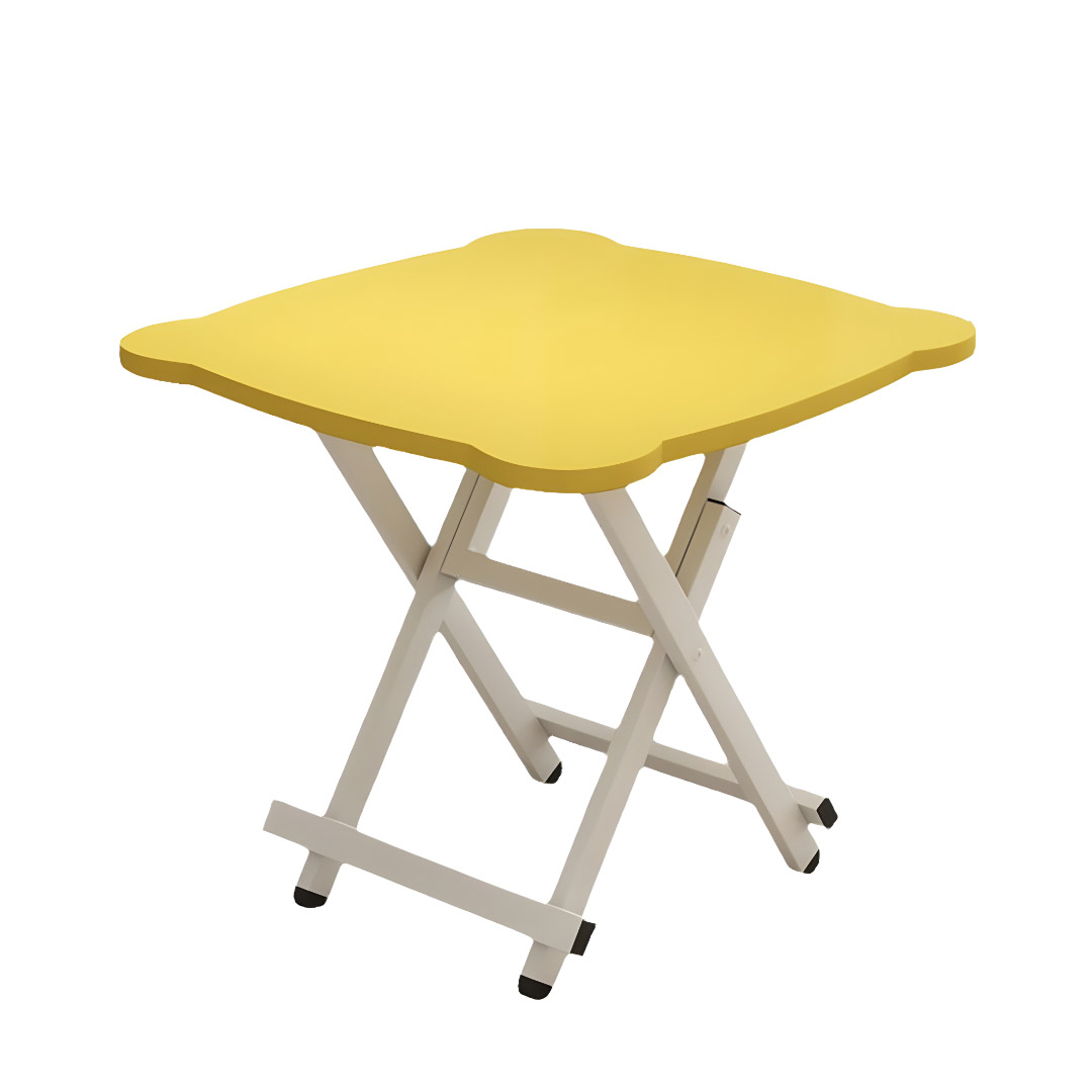 Folding Yellow Minimalist Table Indoor Portable Stall Desk - Free Shipping