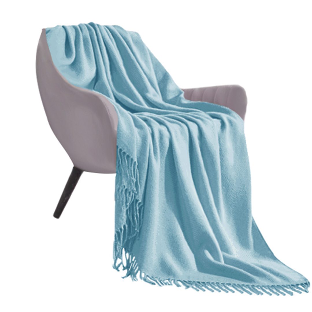 Sky Blue Throw Blanket