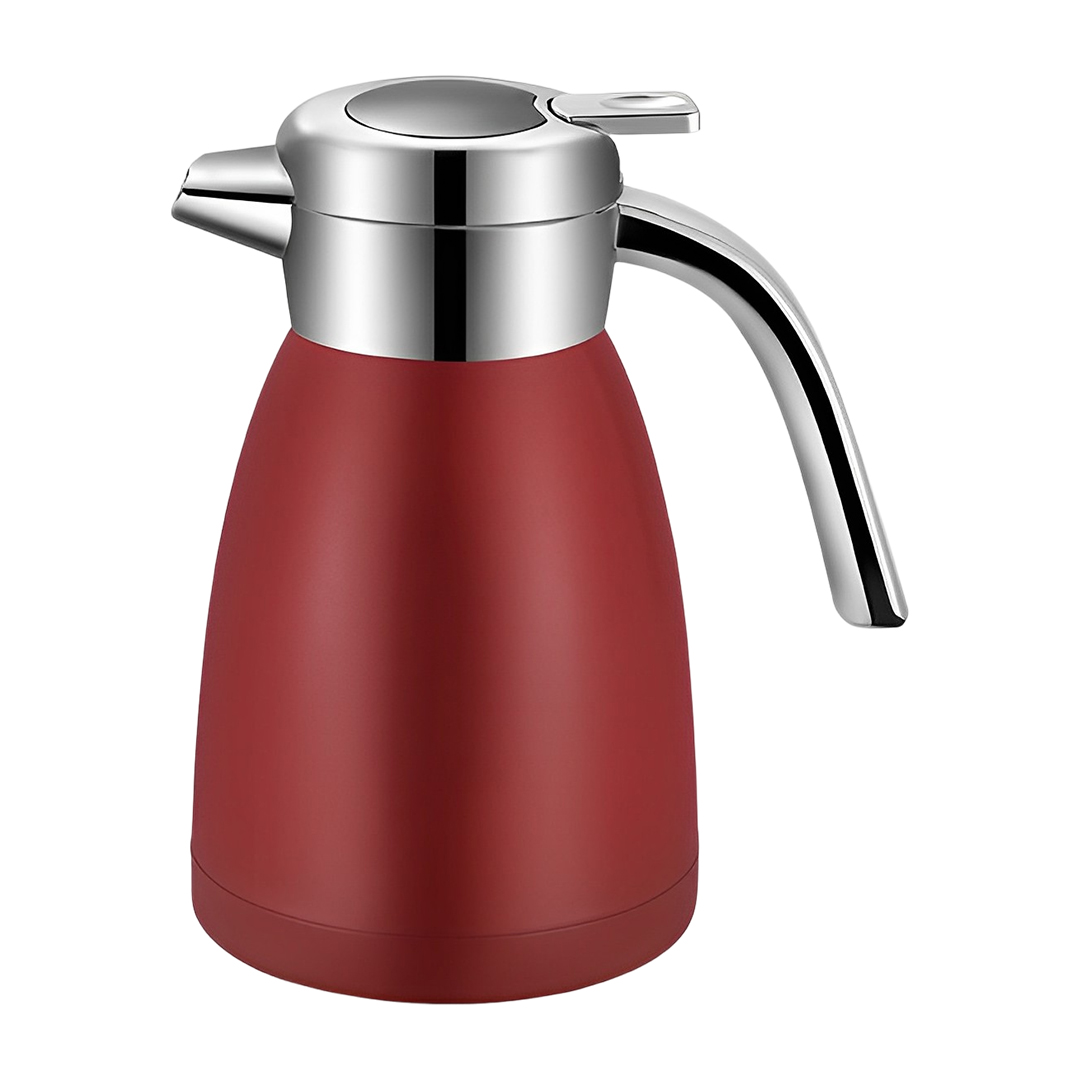 Functional Insulated 2.2L Steel Kettle Thermal Red - Free Shipping