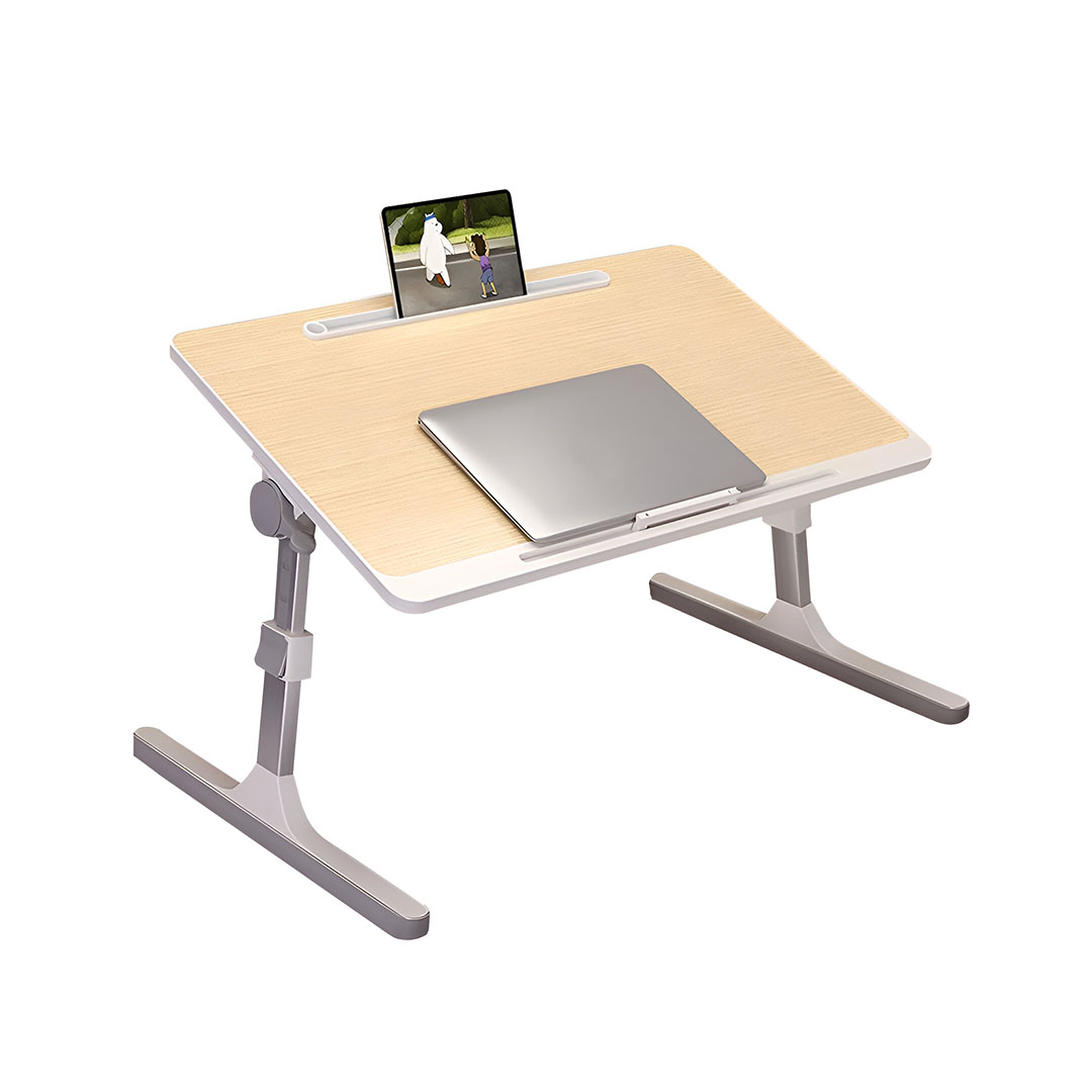 60x40cm Wood Bed Laptop Desk - Adjustable Foldable Study Table