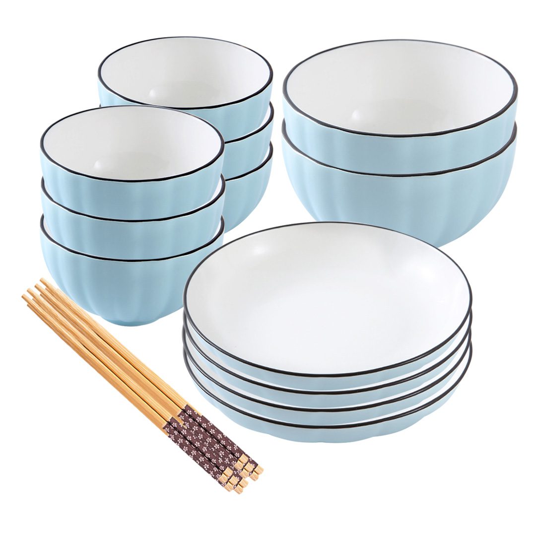 Blue Ceramic Dinner Set