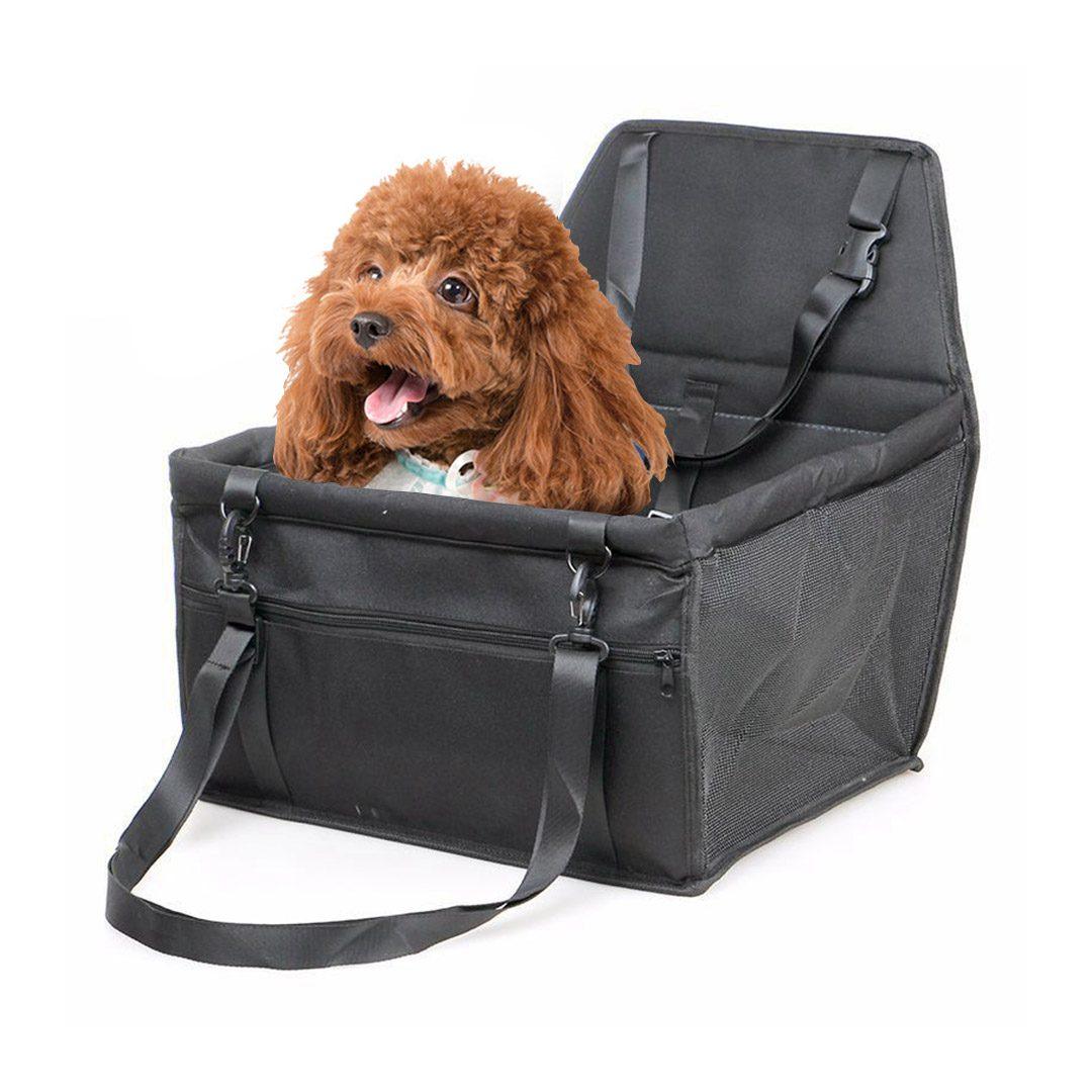 Portable Black Waterproof Pet Booster Car Seat, Ensures Safe Travel - Free Shipping