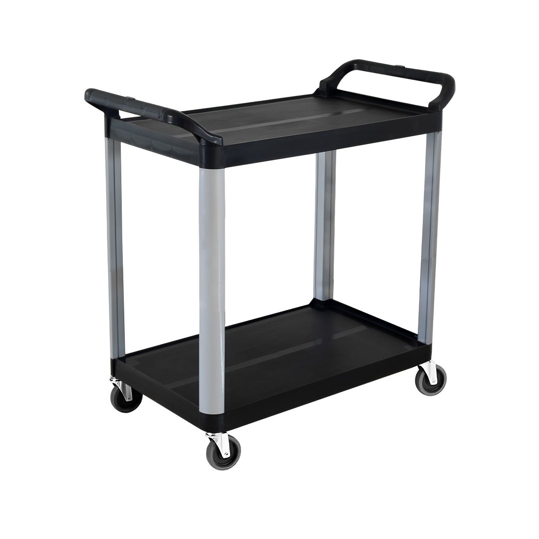 Food Distribution Trolley Portable Kitchen Utility Cart with wheels 845x430x940mm Black