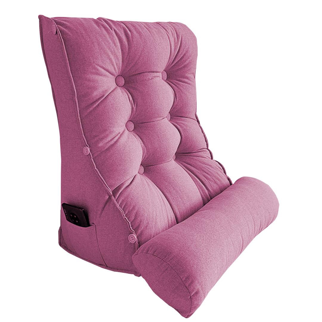 Headboard Bed Cushion 45cm Magenta Triangular Wedge Lumbar Pillow - Free Shipping