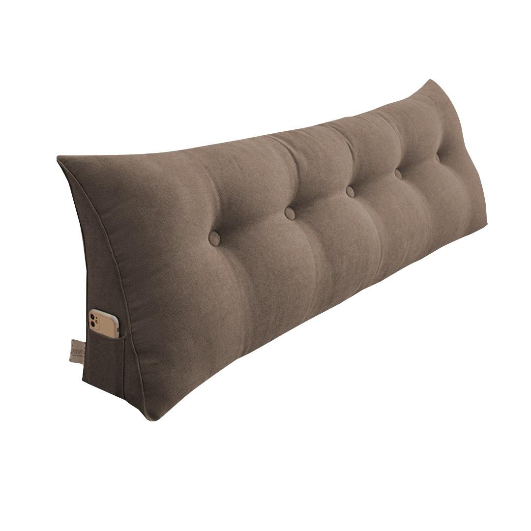 Coffee Wedge Bed Pillow Headboard Cushion 120cm - Free Shipping