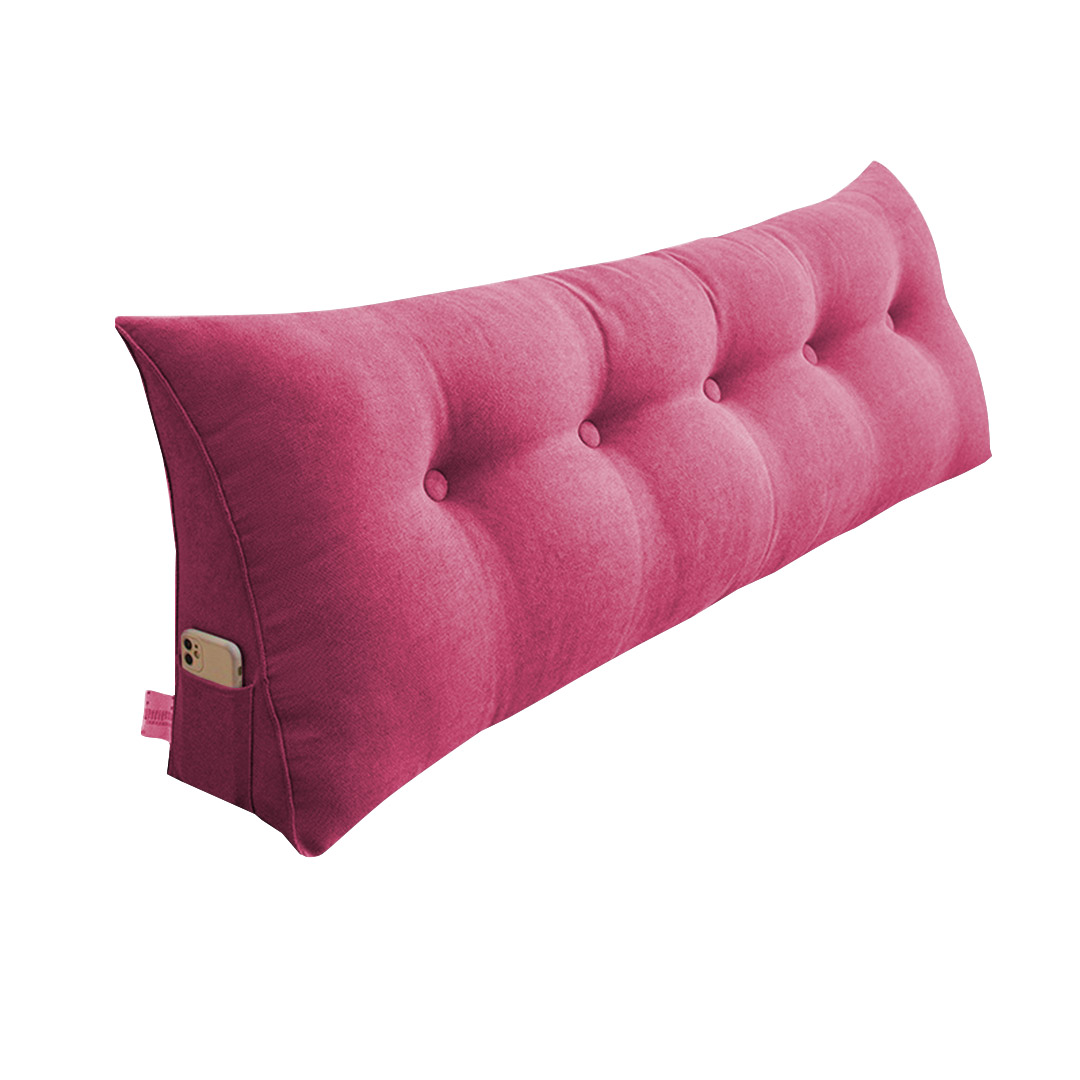 180cm Pink Triangular Wedge Pillow Headboard Cushion - Free Shipping