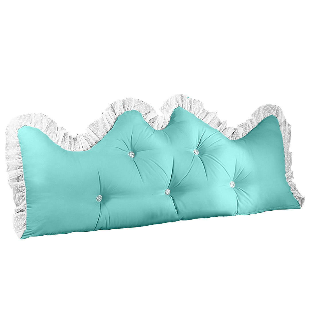 120cm Light Blue Princess Bed Rest Pillow Headboard Cushion - Free Shipping