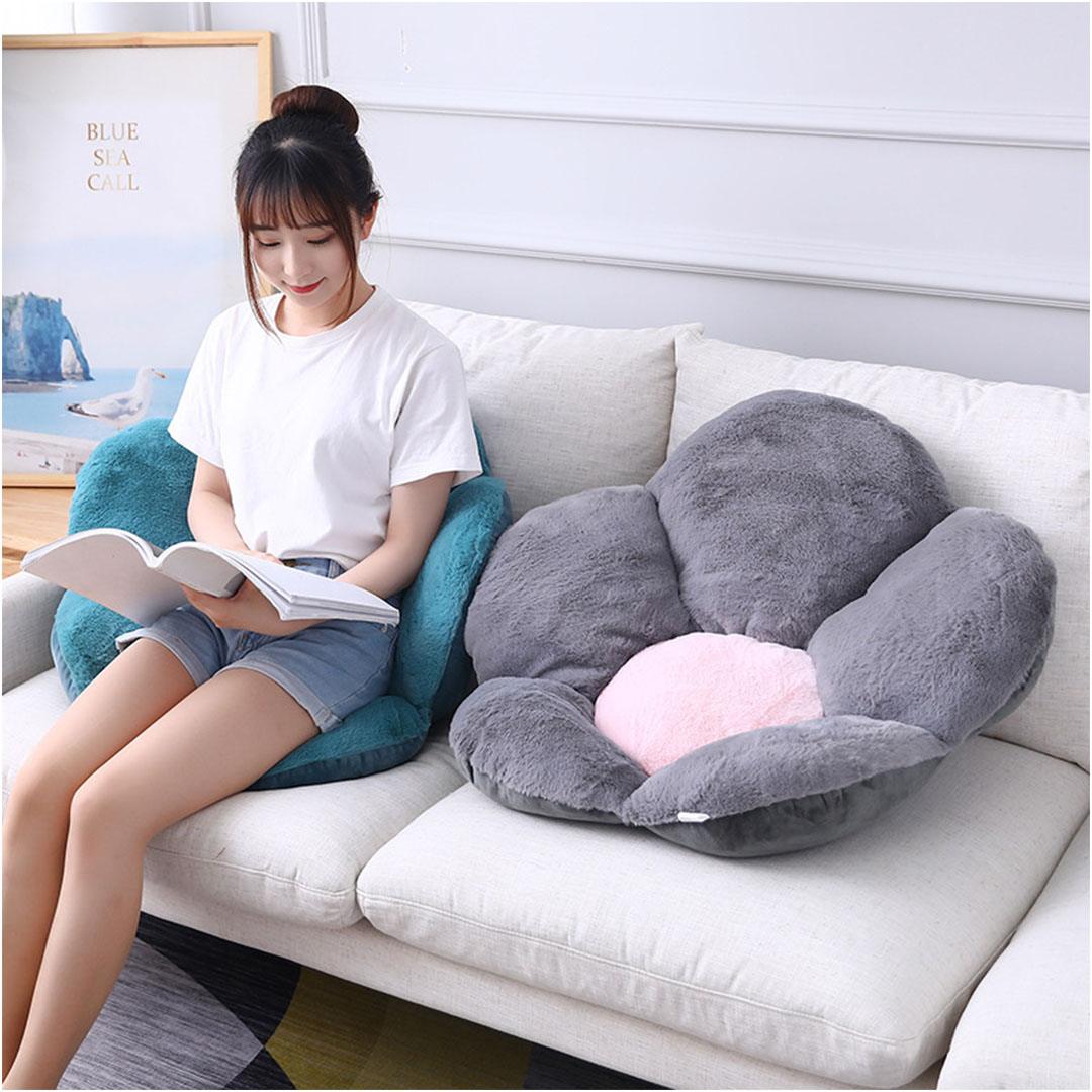 Flower Cushion Leaning Floor Plush Pillow Green Whimsical - Free Shipping - Image 3
