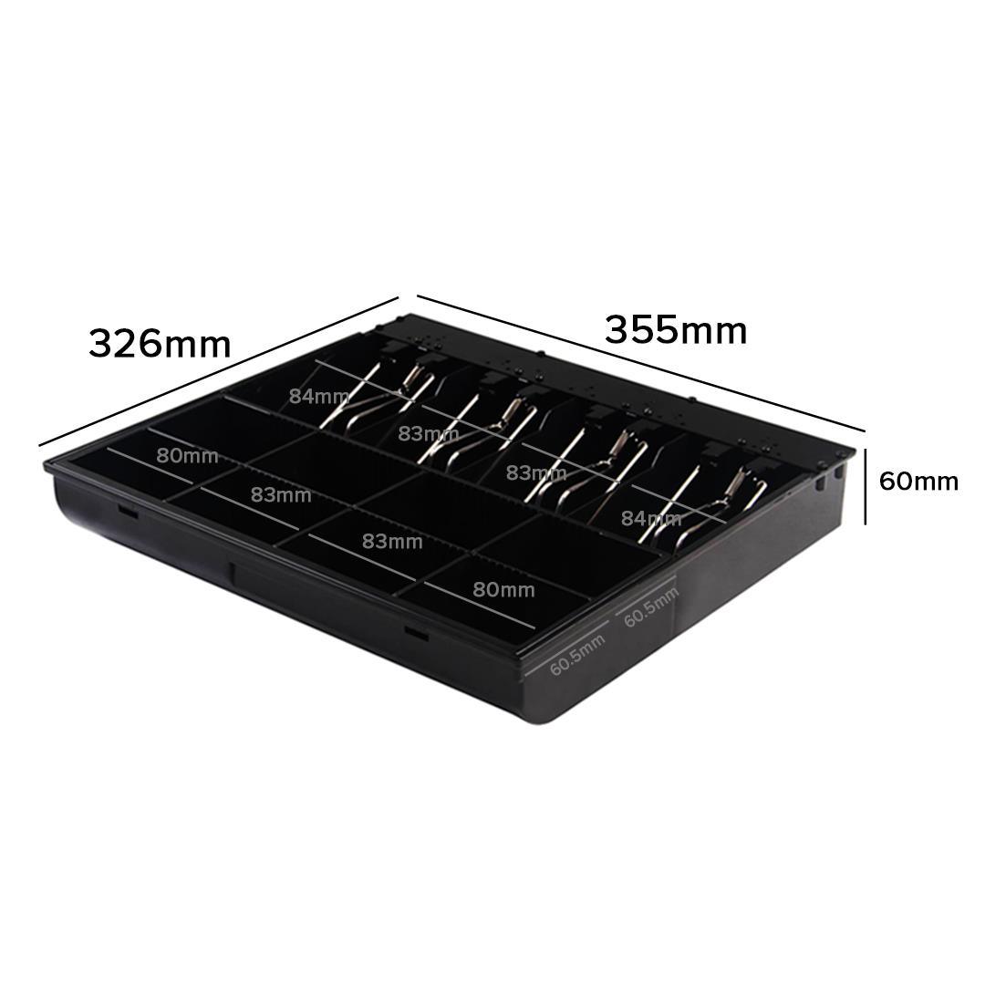 Black Heavy Duty Cash Drawer Electronic 4 Bills 8 Coins Cheque Slot Tray Pos 410 - Free Shipping - Image 3