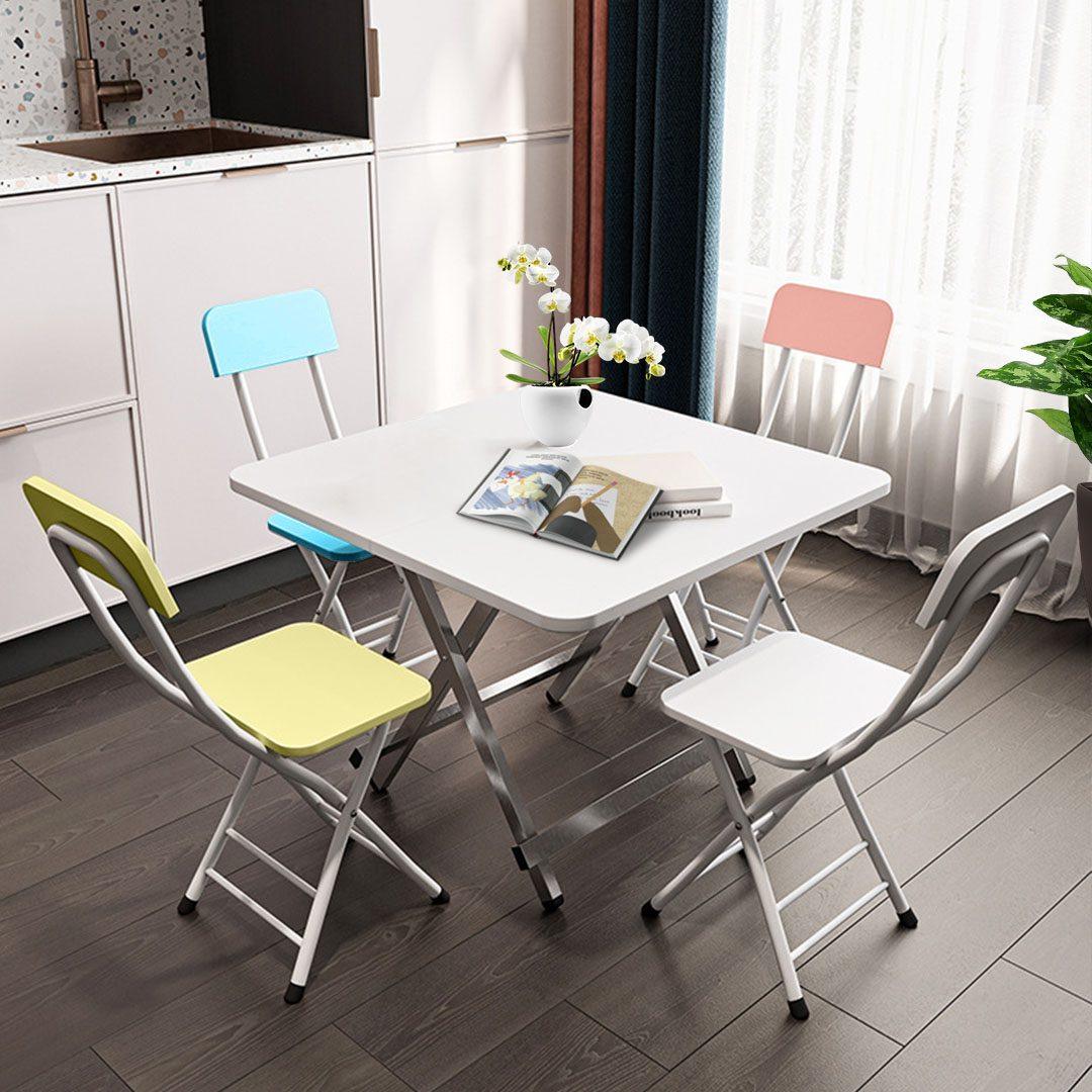 Blue Foldable Chair Space Saving Lightweight Portable Seat X 2 - Free Shipping - Image 3