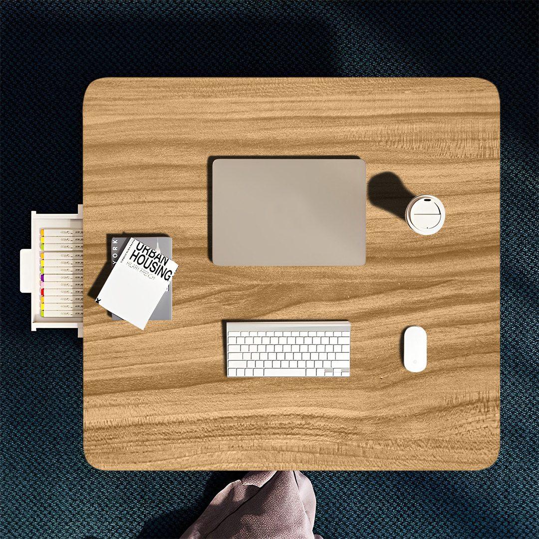 Portable Floor Table Small Space-Saving Foldable Desk Wood-Coloured - Free Shipping - Image 3