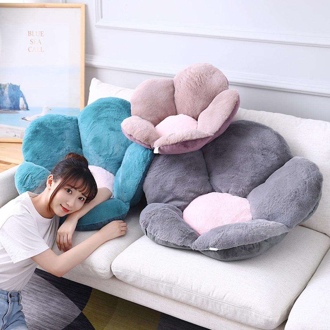 Flower Cushion Leaning Floor Plush Pillow Green Whimsical - Free Shipping - Image 4