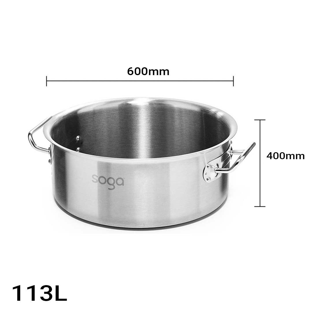 Thick Stainless Steel Stockpot 18/10 Without Lid 113L - Free Shipping - Image 5