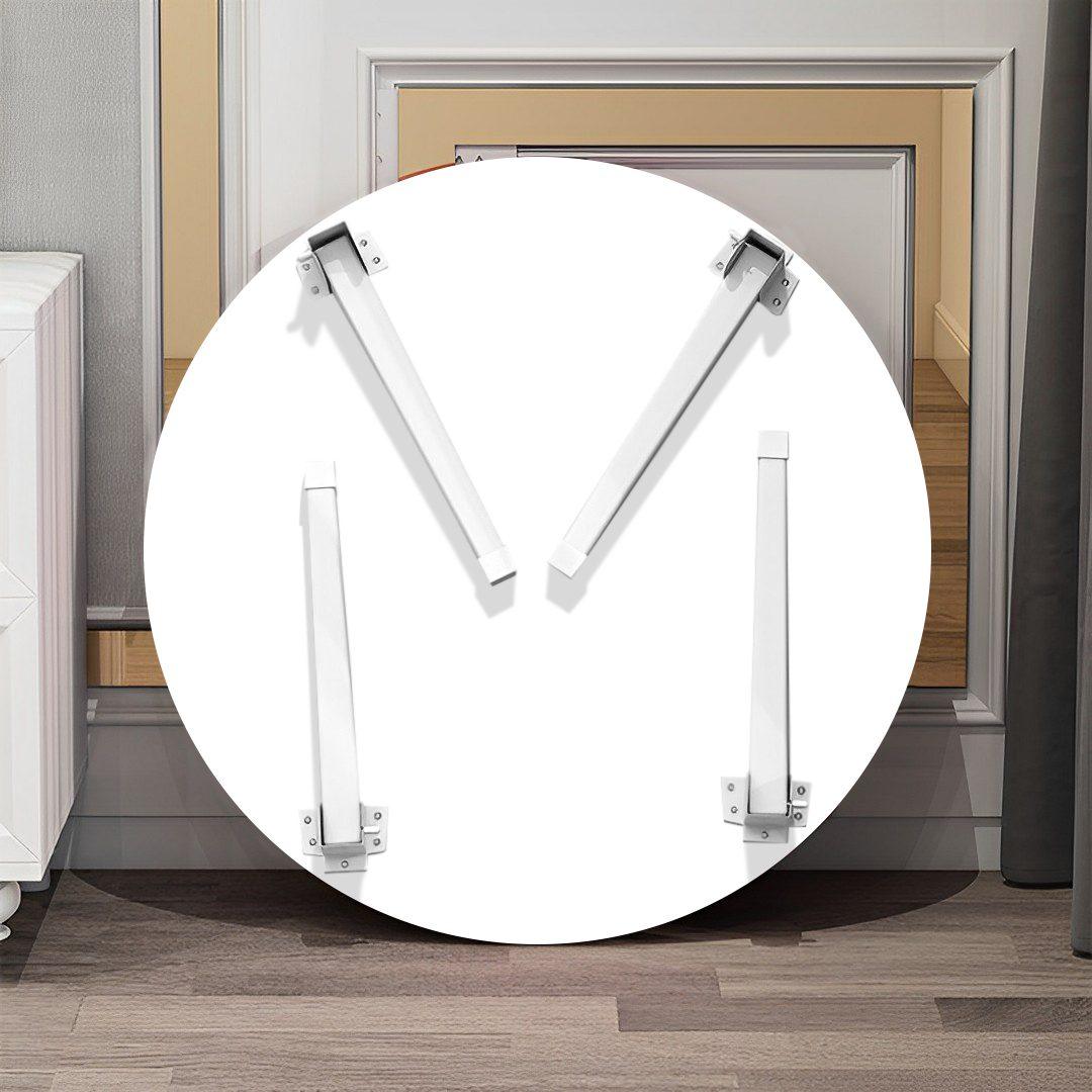Folding Floor Table Small Round Space-Saving Mini Desk White - Free Shipping - Image 5