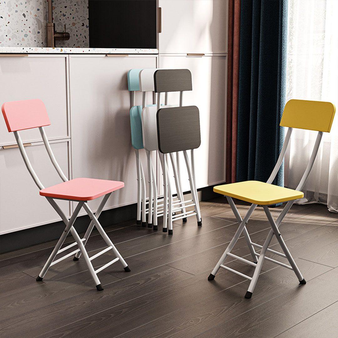 Blue Foldable Chair Space Saving Lightweight Portable Seat X 2 - Free Shipping - Image 6