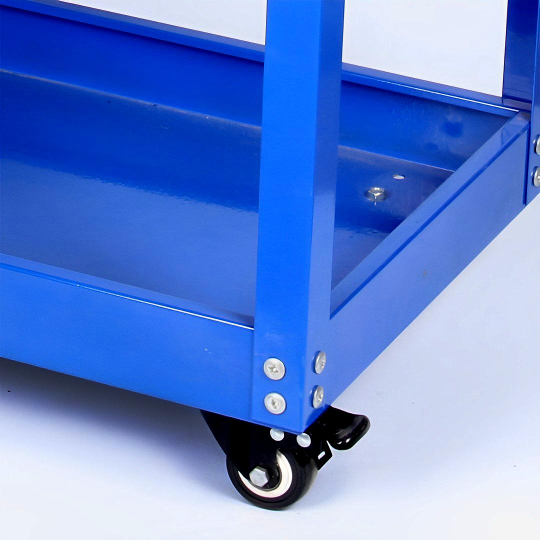 3 Tier Tool Storage Cart Portable Utility Heavy Duty Trolley Blue - Free Shipping - Image 7