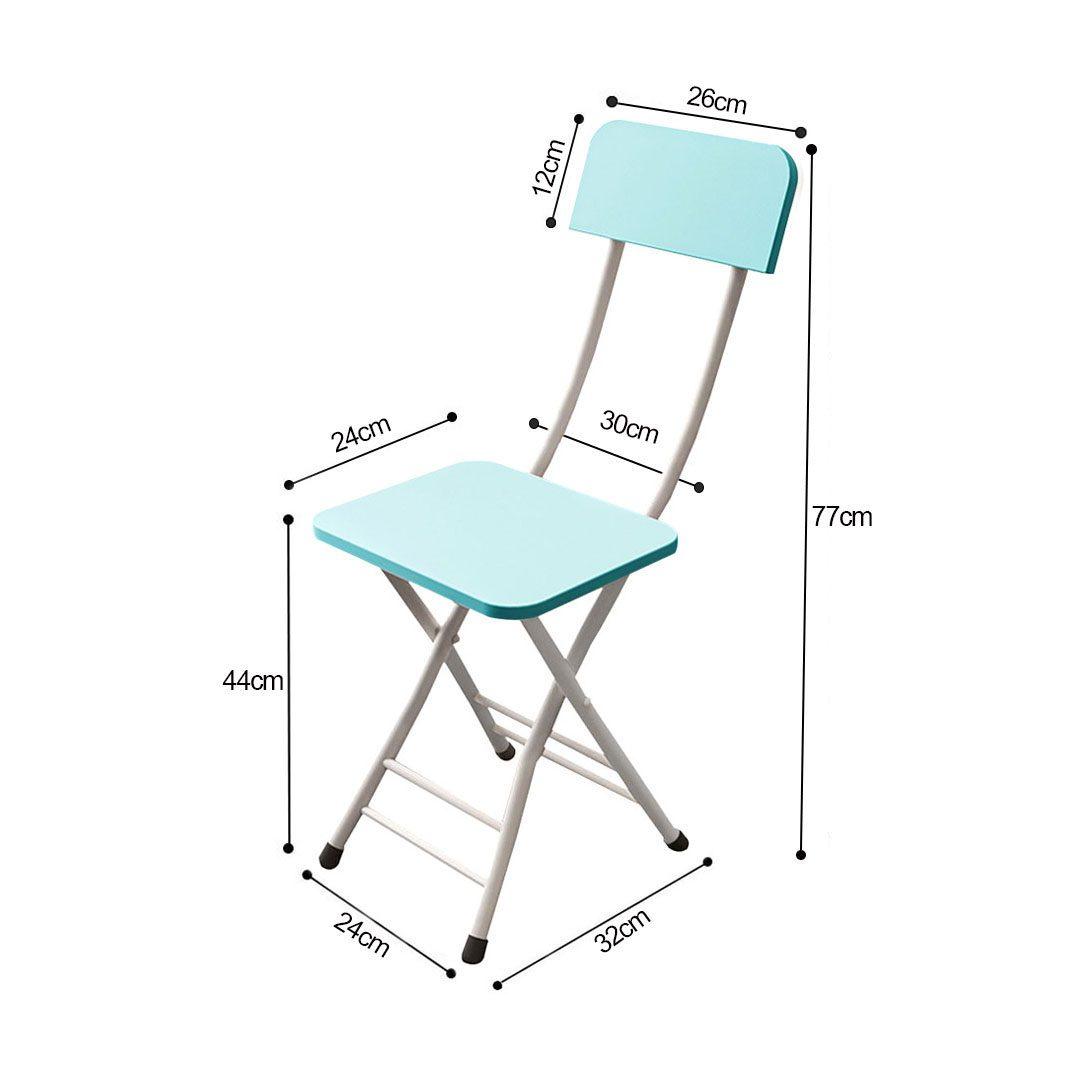 Blue Foldable Chair Space Saving Lightweight Portable Seat X 2 - Free Shipping - Image 7
