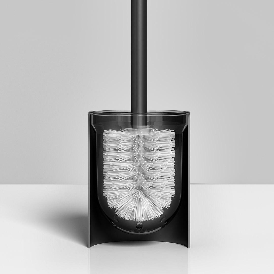 Wall-Mounted Toilet Brush with Holder Cleaning Black - Free Shipping - Image 8