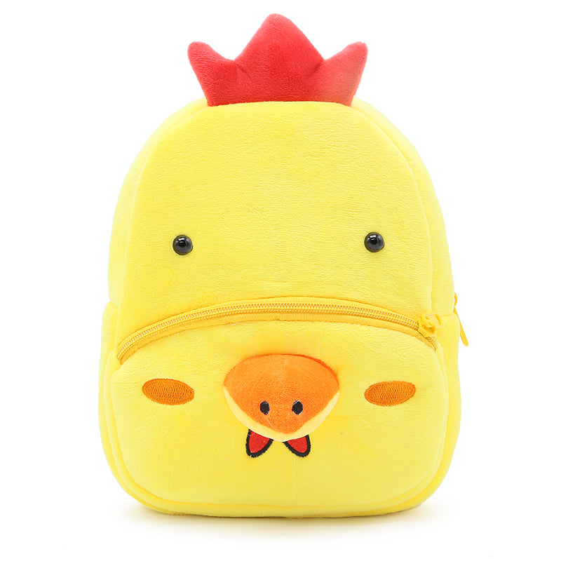 3D Yellow Chick School Backpack, Cute Cartoon Design, Toddler Plush Bag - Free Shipping