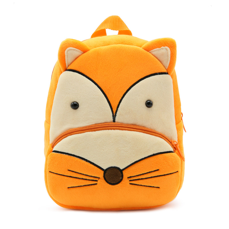 3D Orange Fox School Backpack, Cute Cartoon Design, Toddler Plush Bag - Free Shipping