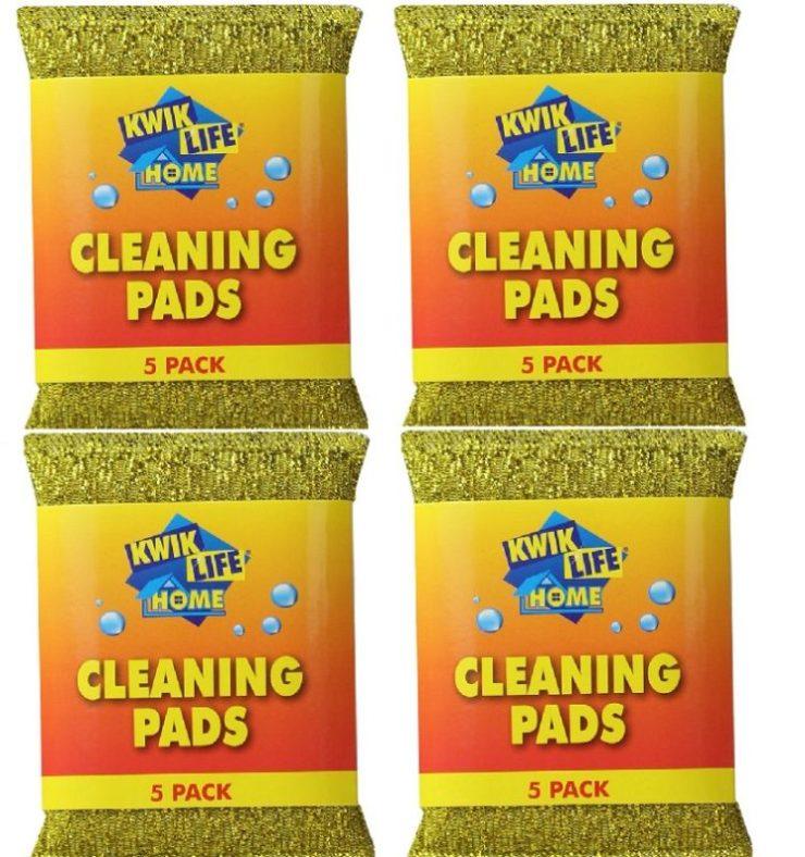 KWIK LIFE HOME Cleaning Products Scourer Pads (Pack of 5) x 4