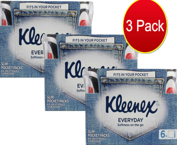 kleenex pocket pack tissues