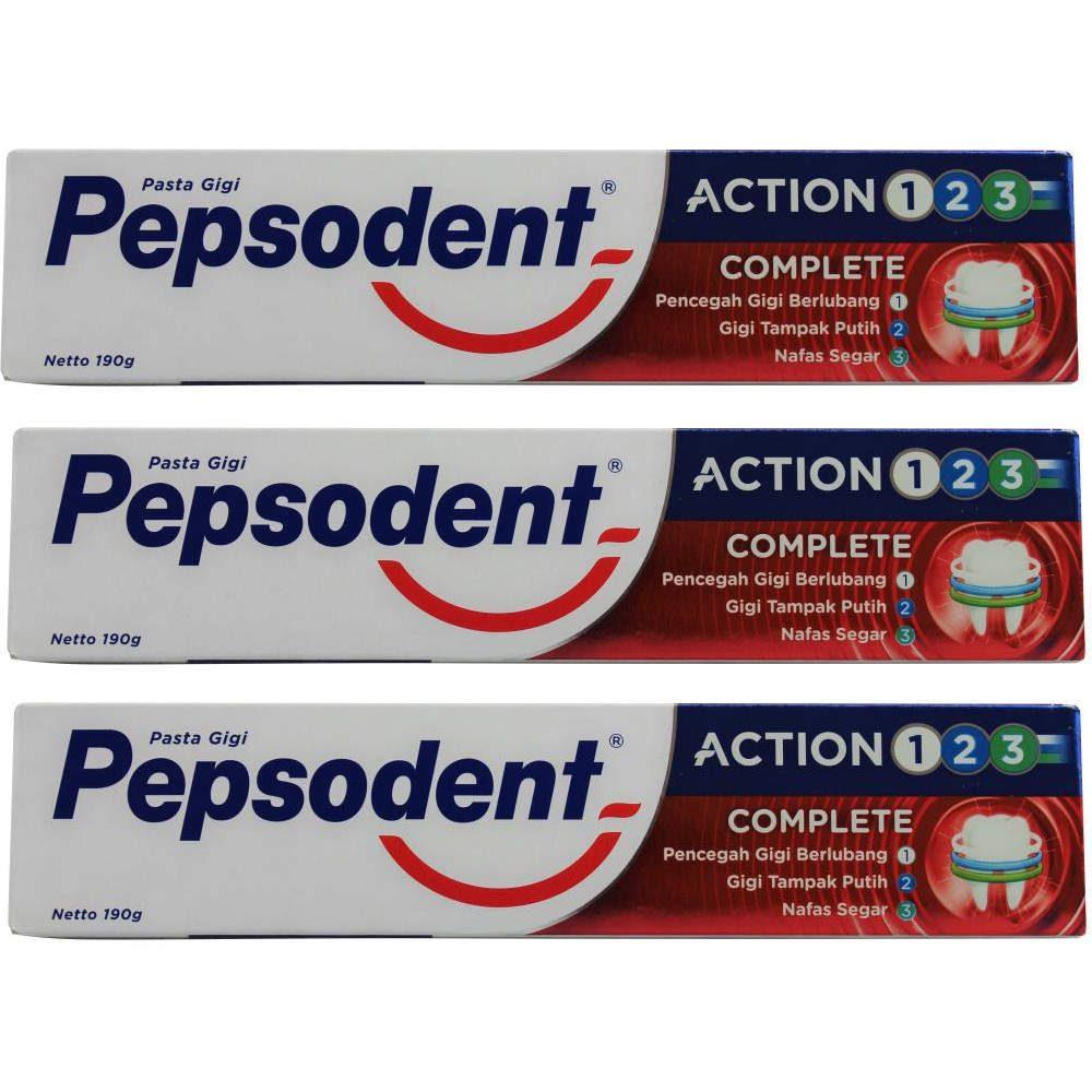 PEPSODENT Action 123 Toothpaste Complete 190g x 3