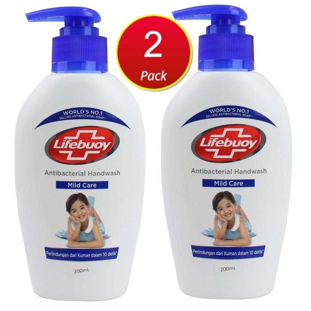 LIFEBUOY Antibacterial Handwash Mildcare Liquid Soap 200mL x 2