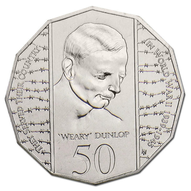 Weary Dunlop 50 cent Coin