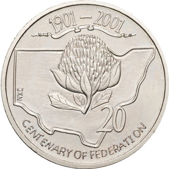2001 centenary of federation coins value