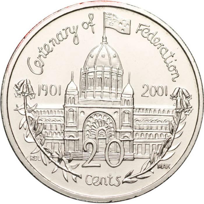 Centenary Of Federation 20 cent Coin Victoria 2001
