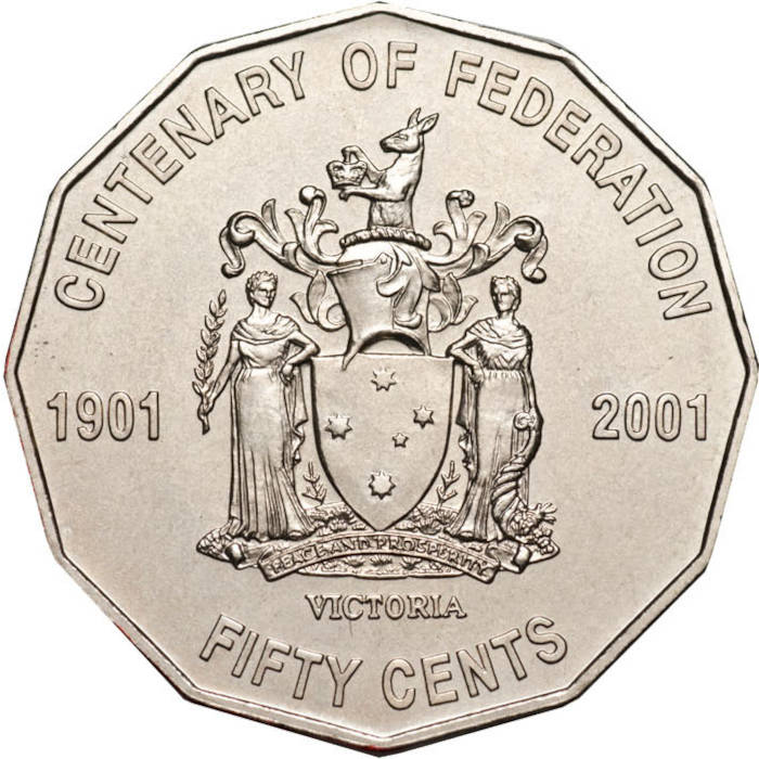 centenary of federation 50c coin
