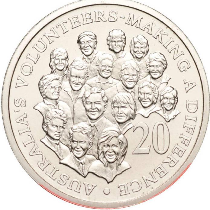 Commemorating Australia’s volunteers 20 cent Coin 2003