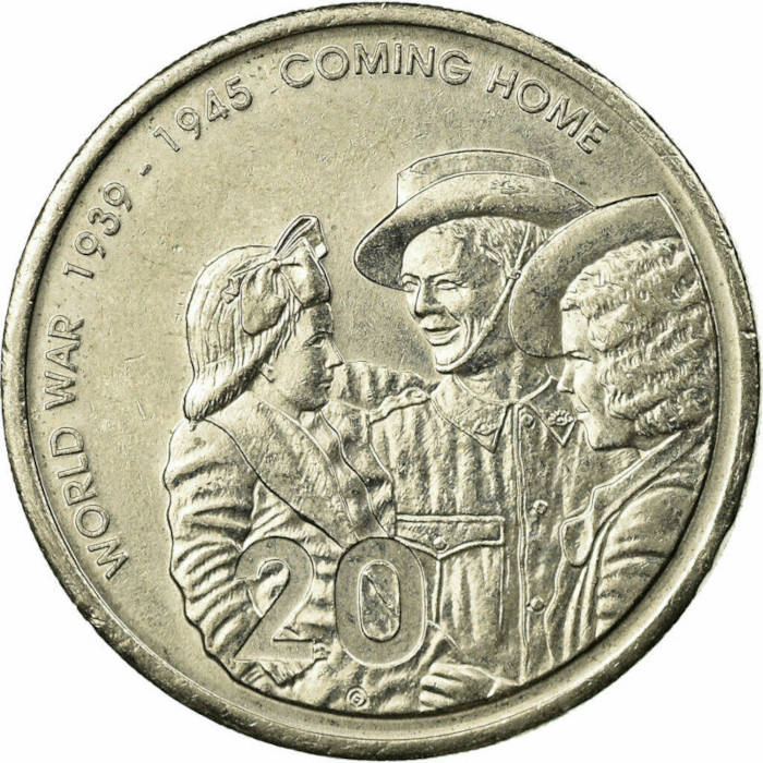 World War Coming Home 20 cent Coin