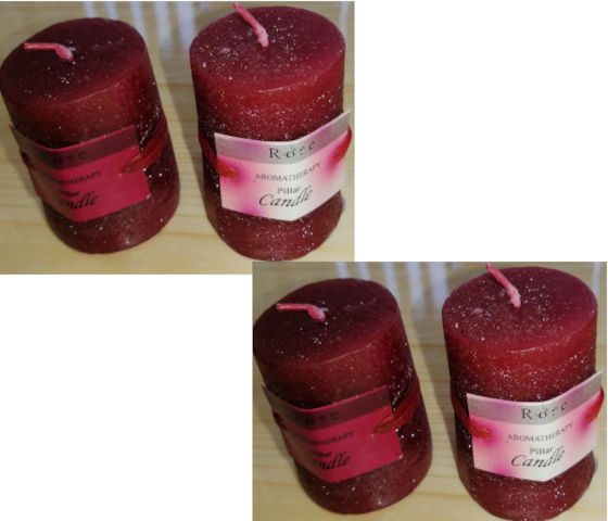 rose scented candles