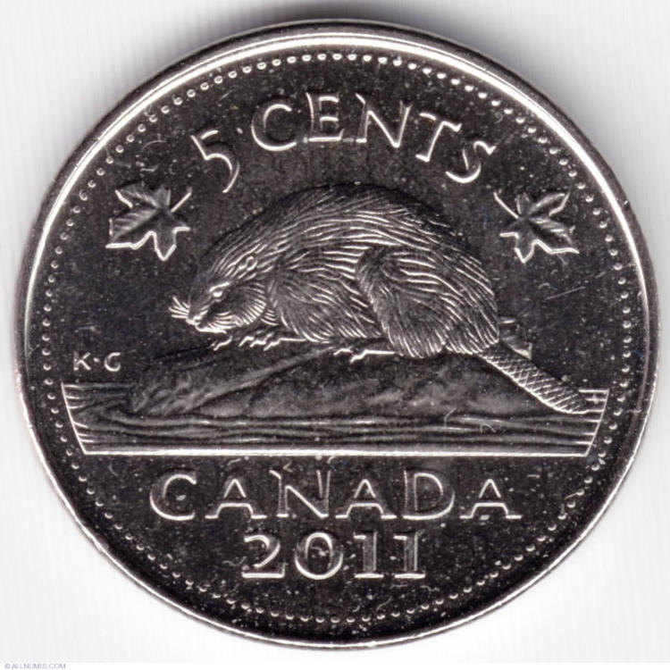 Canada 5 cent coin