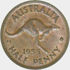 Half penny coin