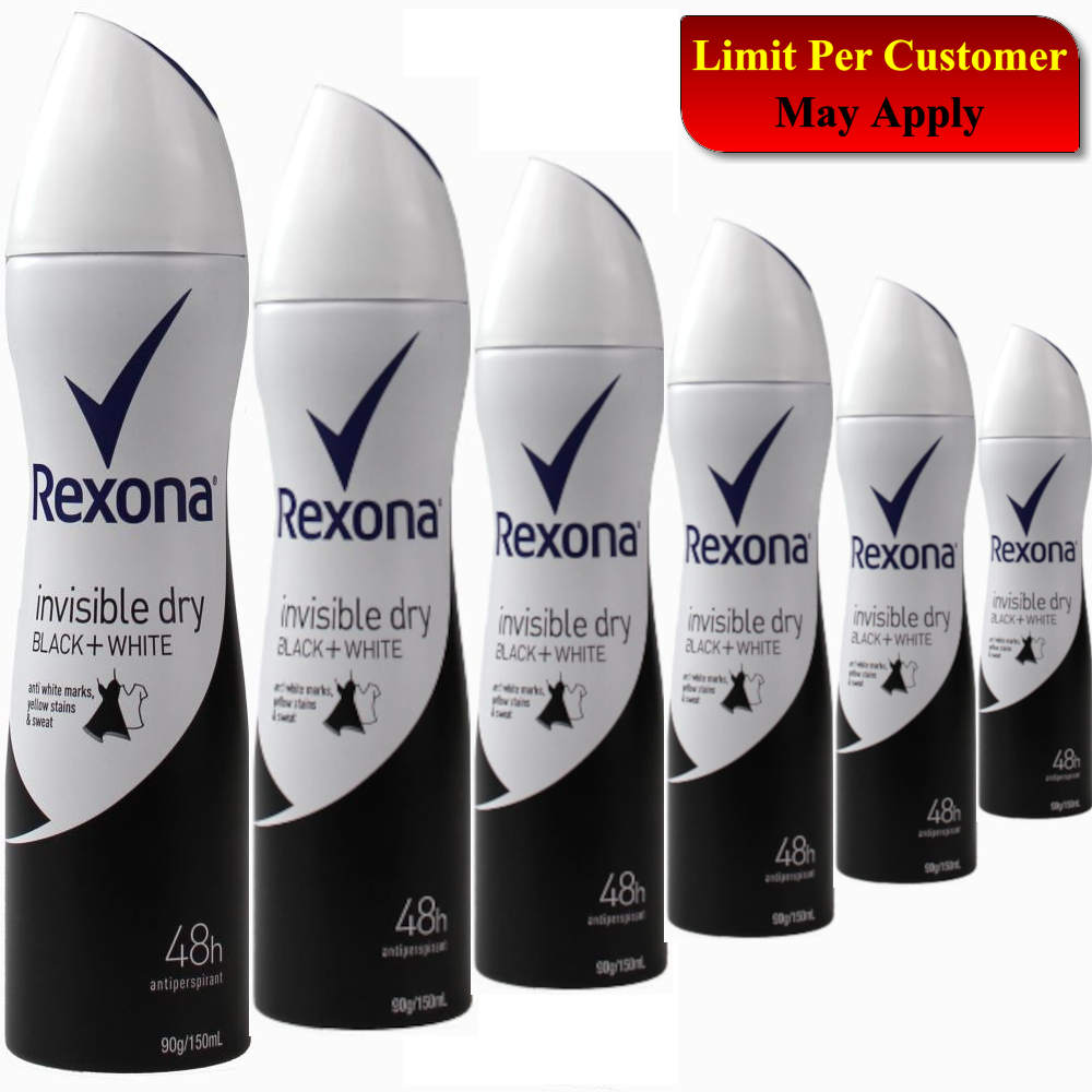 Rexona Invisible Dry Black and White