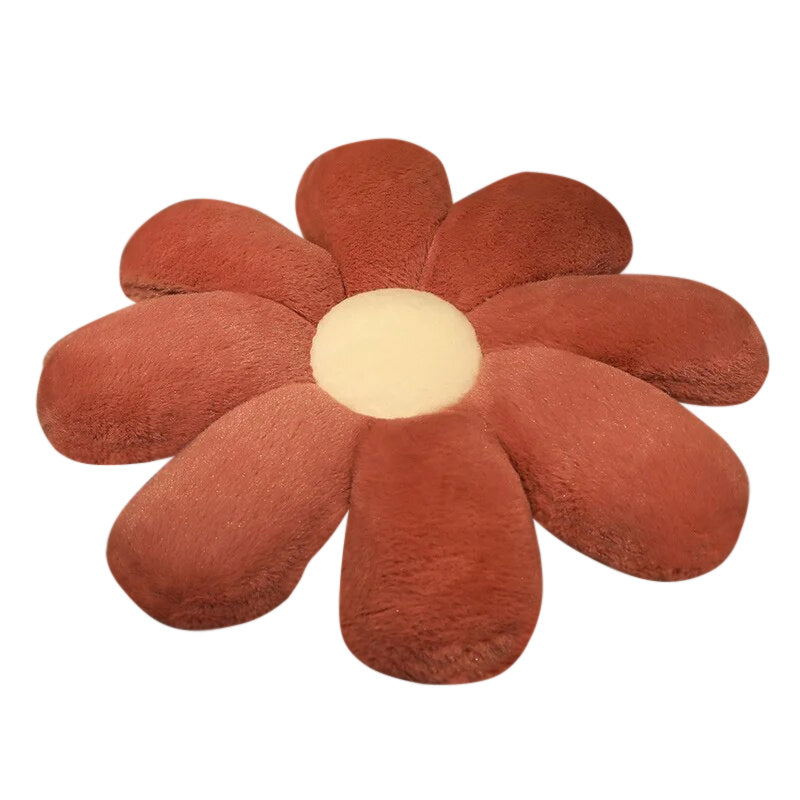 Dark Pink Flower 50cm Plush Pillow, Soft Seat Cushion, Luxurious Room Decor