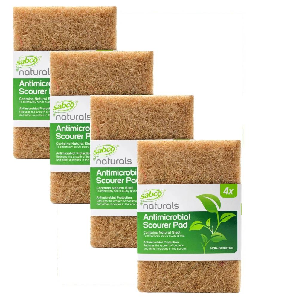 Sabco Antimicrobial Cleaning Scourer Pads PK4 x 4