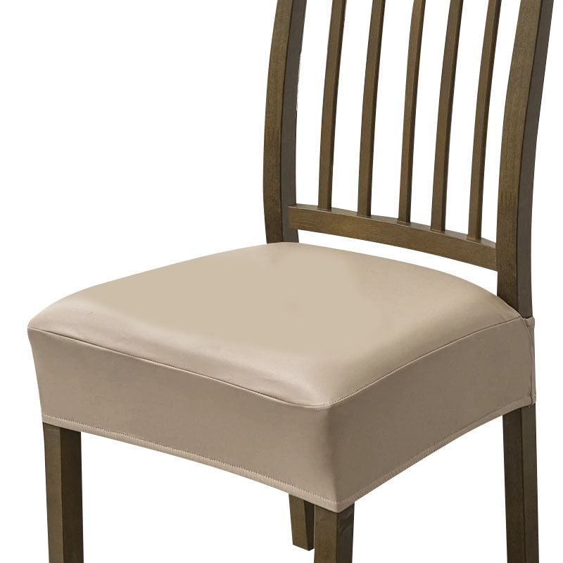 Beige PU Leather Slipcover Chair Cover for Kitchen, Dining and Lounge Room