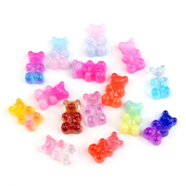 15pcs Assorted Colour Bear Shoe Charms for Crocs, Amazing Designs - Free Shipping