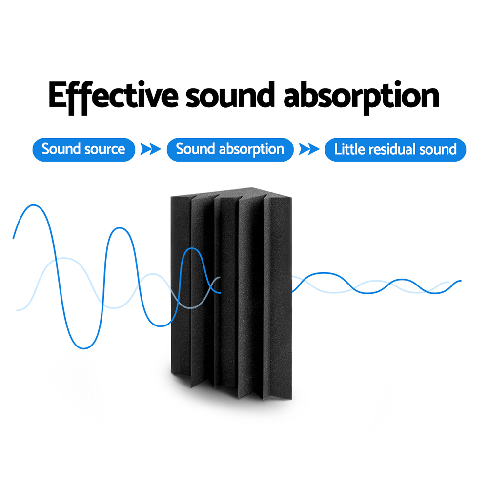 Alpha Acoustic Foam Corner Bass Traps for Sound Absorption (60-Pack) - Image 3