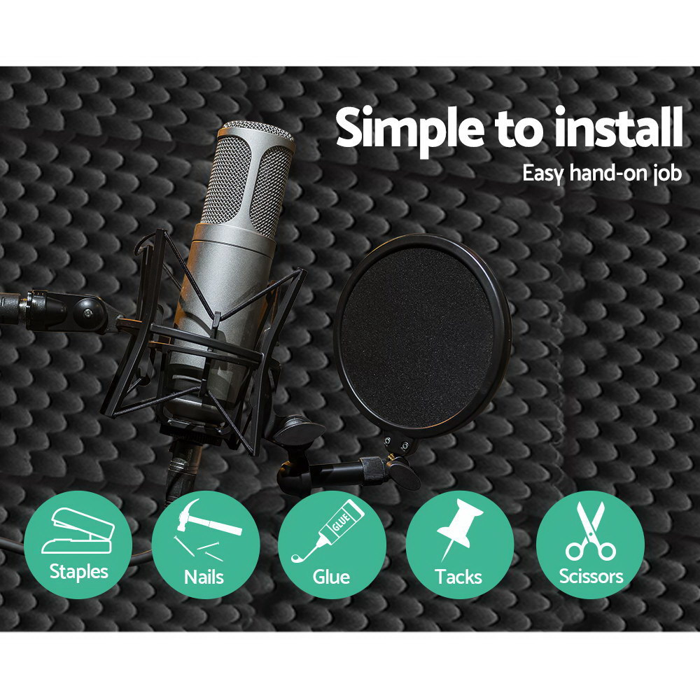 Alpha Acoustic Foam 60pcs 50x50x5cm Sound Proofing Panels - Image 6