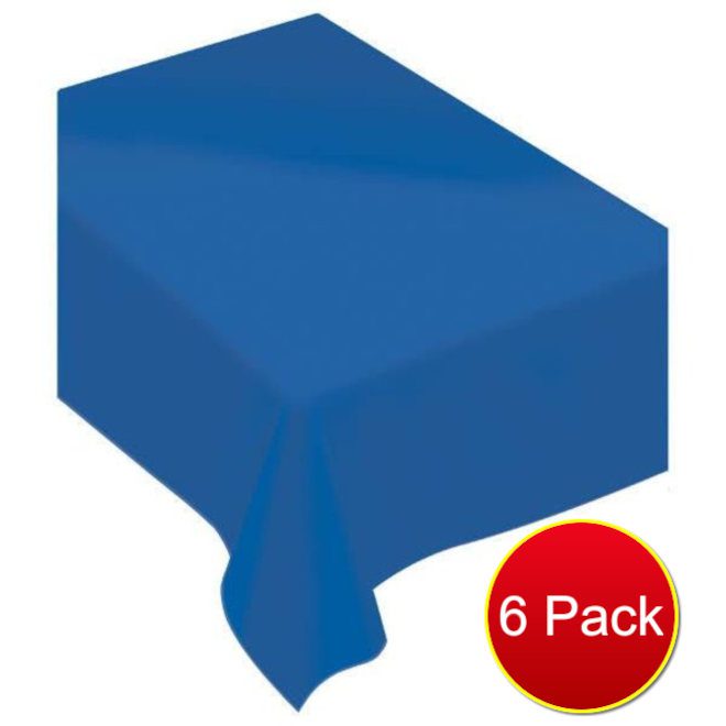 cobalt blue plastic tablecloth