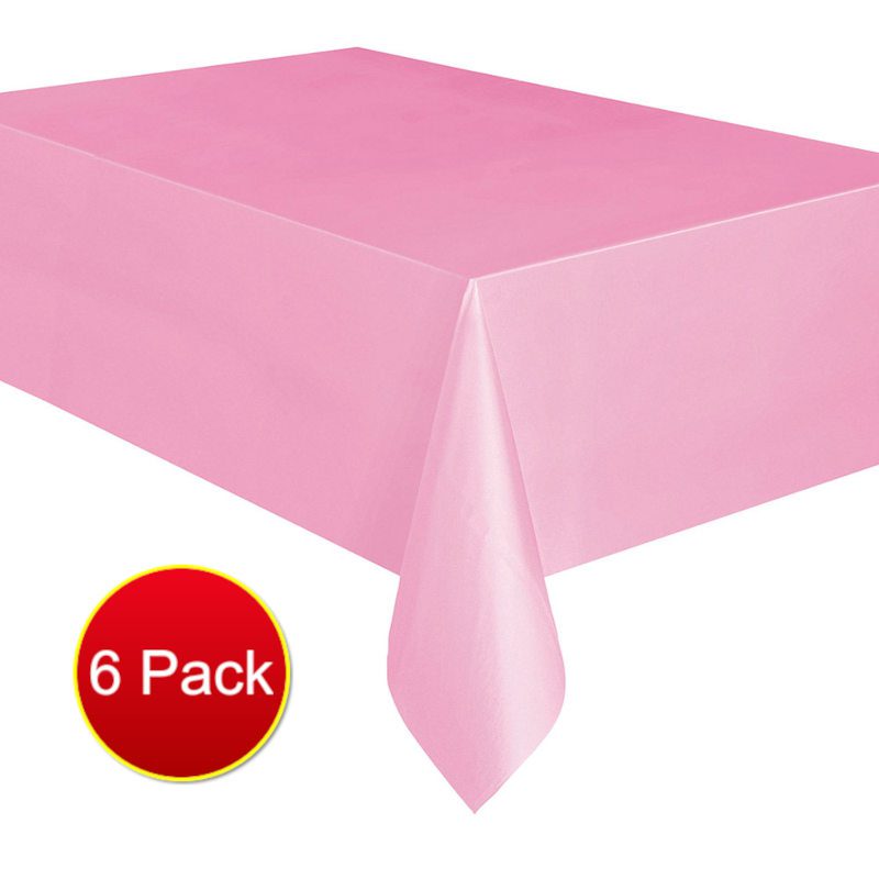 pink disposable tablecloth